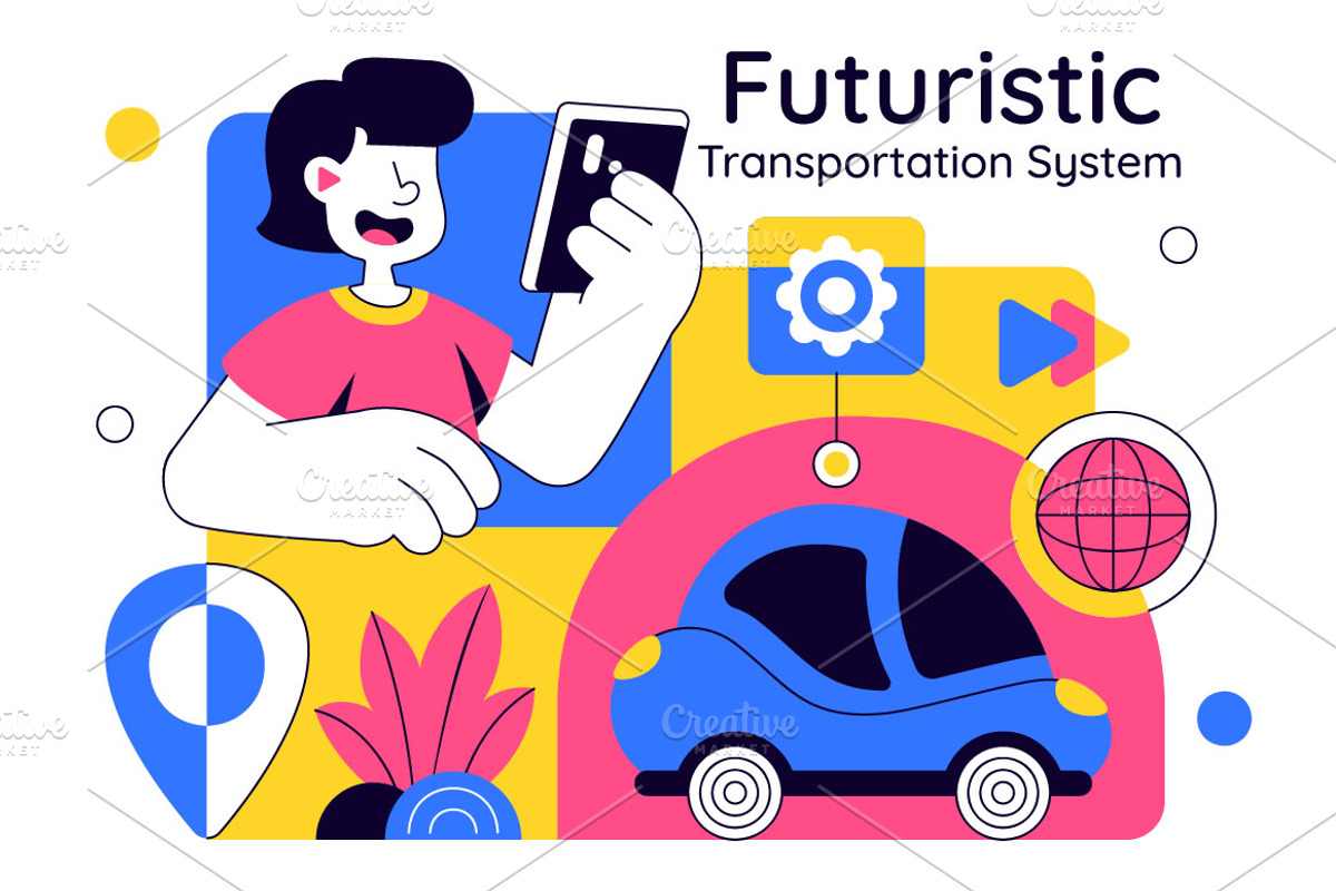 10 Futuristic Transportation System, a Transportation Illustration by denayunebgt (Photo 4 of 4)