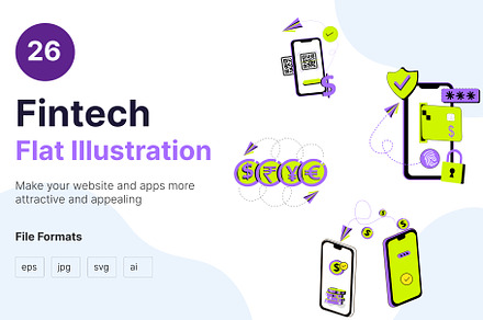 Fintech Flat Illustration