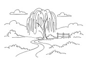 Spring landscape sketch, an Object Illustration by Sketching (Thumbnail 3 of 5)