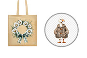 Farmhouse Goose Clipart, an Illustration by Design Market (Thumbnail 5 of 5)