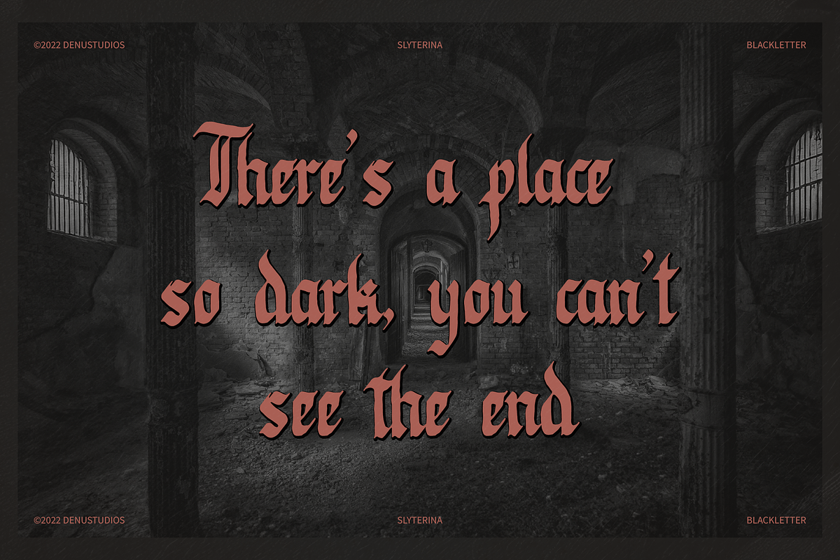 Sylterina | Blackletter Typeface, a Blackletter Font by Denustudios (Photo 6 of 12)
