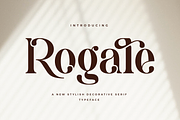 Rogale - Stylish Serif Font, a Serif Font by Aqeel_Art (Thumbnail 1 of 12)