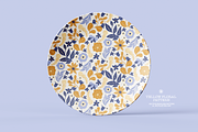 Yellow Floral Vector Pattern, a Pattern Graphic by Webvilla Studio (Thumbnail 5 of 5)