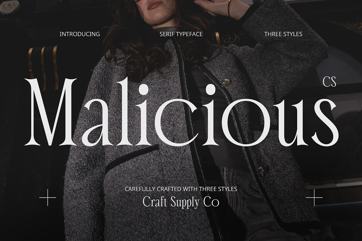 CS Malicious – Elegant Font, a Serif Font by Craft Supply Co. (Photo 1 of 8)
