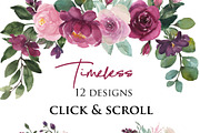 Large Set Blush & Burgundy Florals, an Illustration by Graphic Blue Bird (Thumbnail 2 of 11)