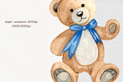 Baby Boy Watercolor Clipart, an Object Illustration by BarvArt (Thumbnail 5 of 6)