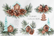 Christmas Pine Branches & Wood Decor, a Decorative Illustration by Jeanna Draw (Thumbnail 3 of 15)