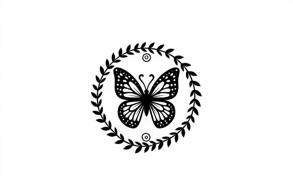 Butterfly Laurel Wreath Bundle, an Illustration by Designs_River (Photo 4 of 7)