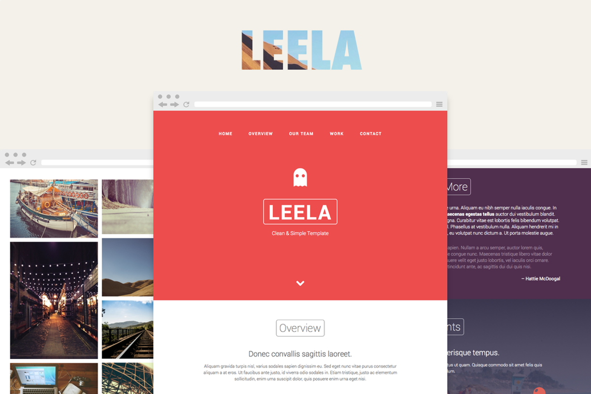 Leela – One Page HTML Template, a HTML Template by Doctype (Photo 1 of 2)