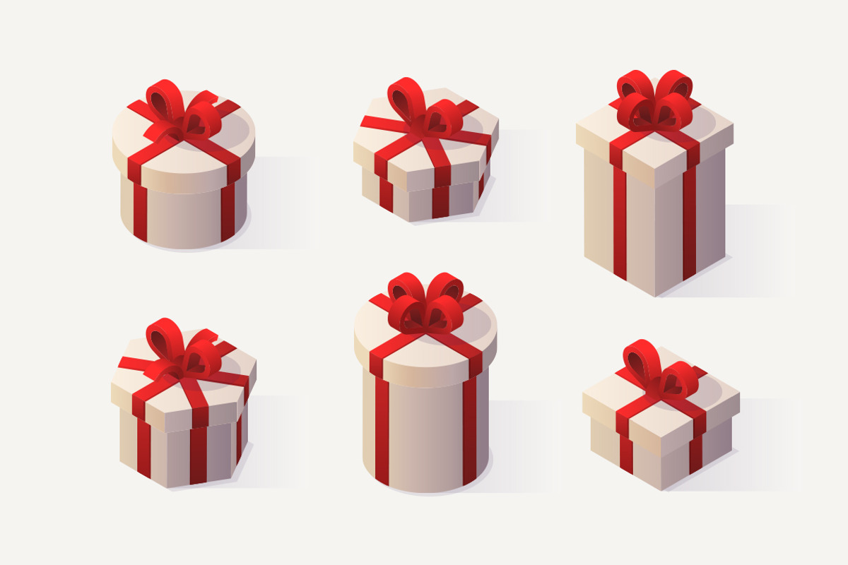 Vector gift boxes collection, an Object Illustration by Exit Graphic Shop (Photo 3 of 5)