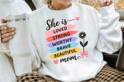Mother's Day Svg, She is Mom Svg, a Seasonal Illustration by Sublimation Artist (Thumbnail 2 of 9)