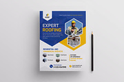 Roofing Flyer Template, a Flyer Template by DesignOriel (Thumbnail 2 of 2)