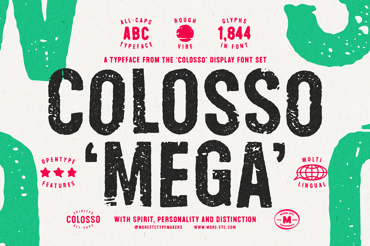 Colosso Mega Display Font, a Sans Serif Font by More Etc. Studios (Photo 1 of 13)