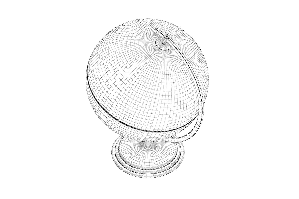 Antique Globe, an Object 3D Model by CGAxis (Photo 6 of 6)