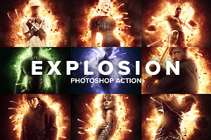 Explosion Photoshop Action