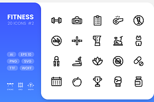 Fitness - Line Icons Vol.2