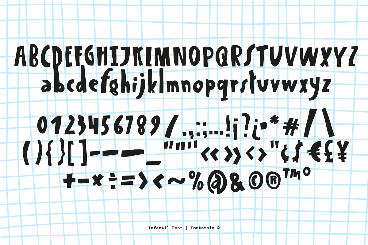 INFANTIL | Cute hand drawn font, a Font by Fontstein (Photo 4 of 10)