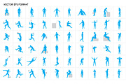 100+ male / female silhouette poses, a Sport Illustration by Nick Novell (Thumbnail 2 of 5)
