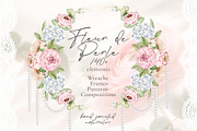 Fleur de Perle Watercolor Clipart, a Decorative Illustration by Eves_Aquadreams (Thumbnail 1 of 12)