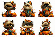 Whimsical Fluffy Cat Clipart, a Seasonal Illustration by Designworld (Thumbnail 2 of 8)