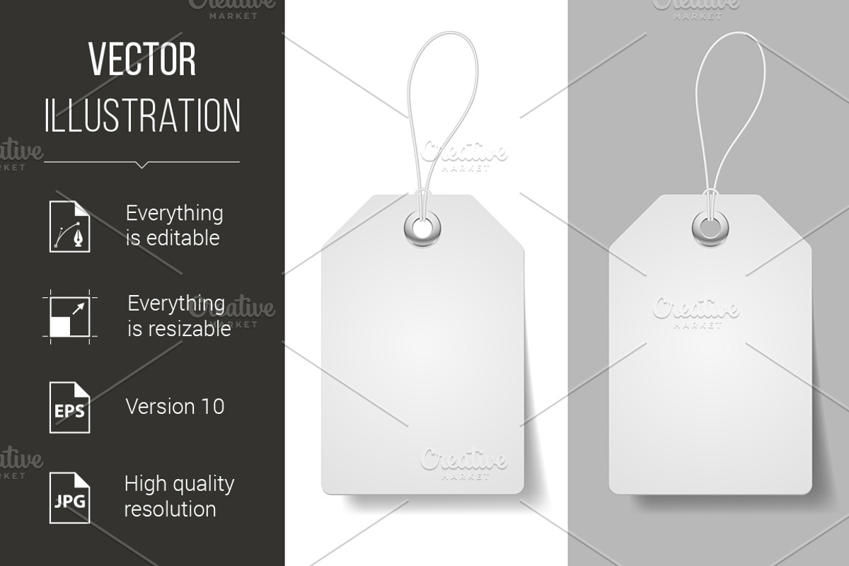 White price tags, a Background Graphic by DvargShop