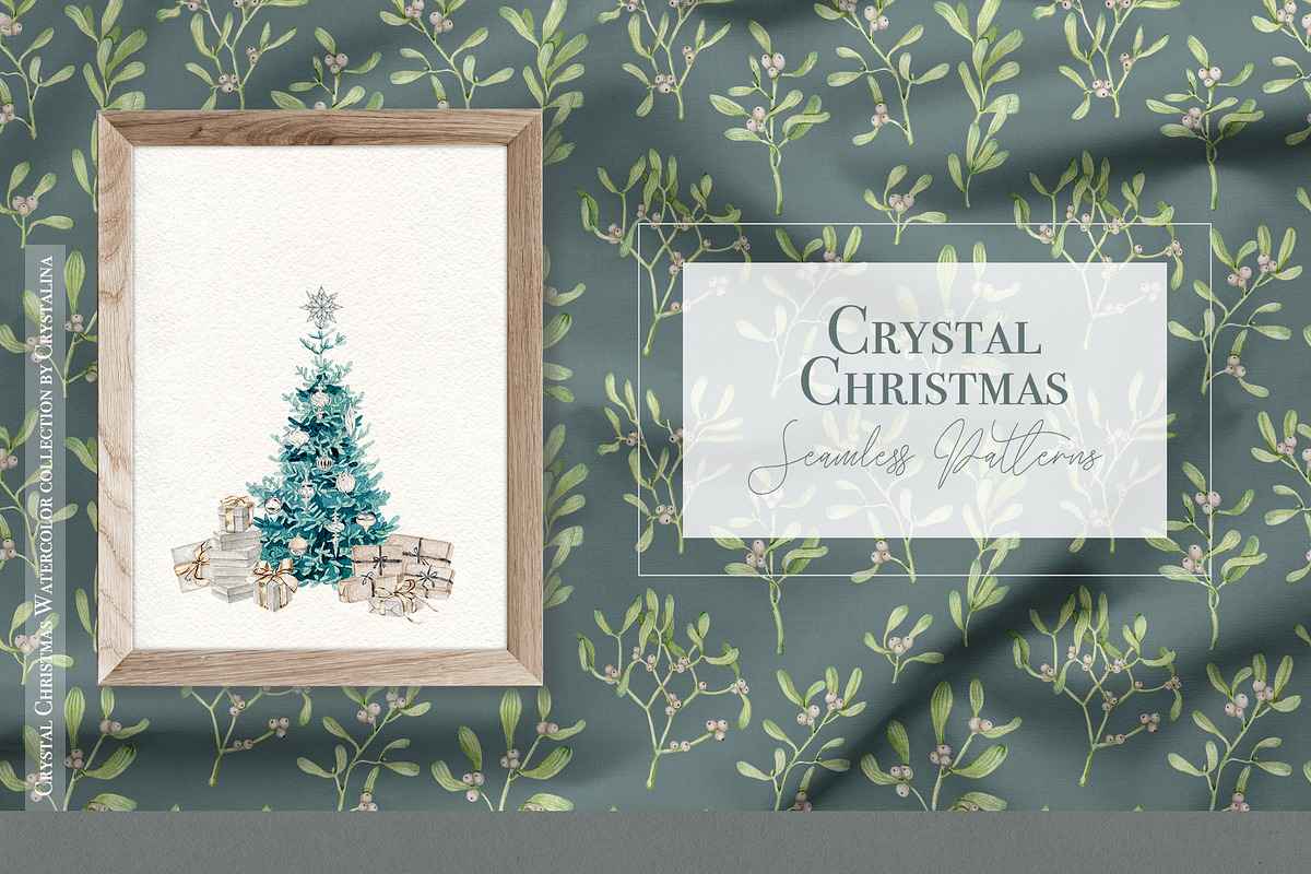 Crystal Christmas watercolor set, a Decorative Illustration by CrystalinaShop (Photo 5 of 18)