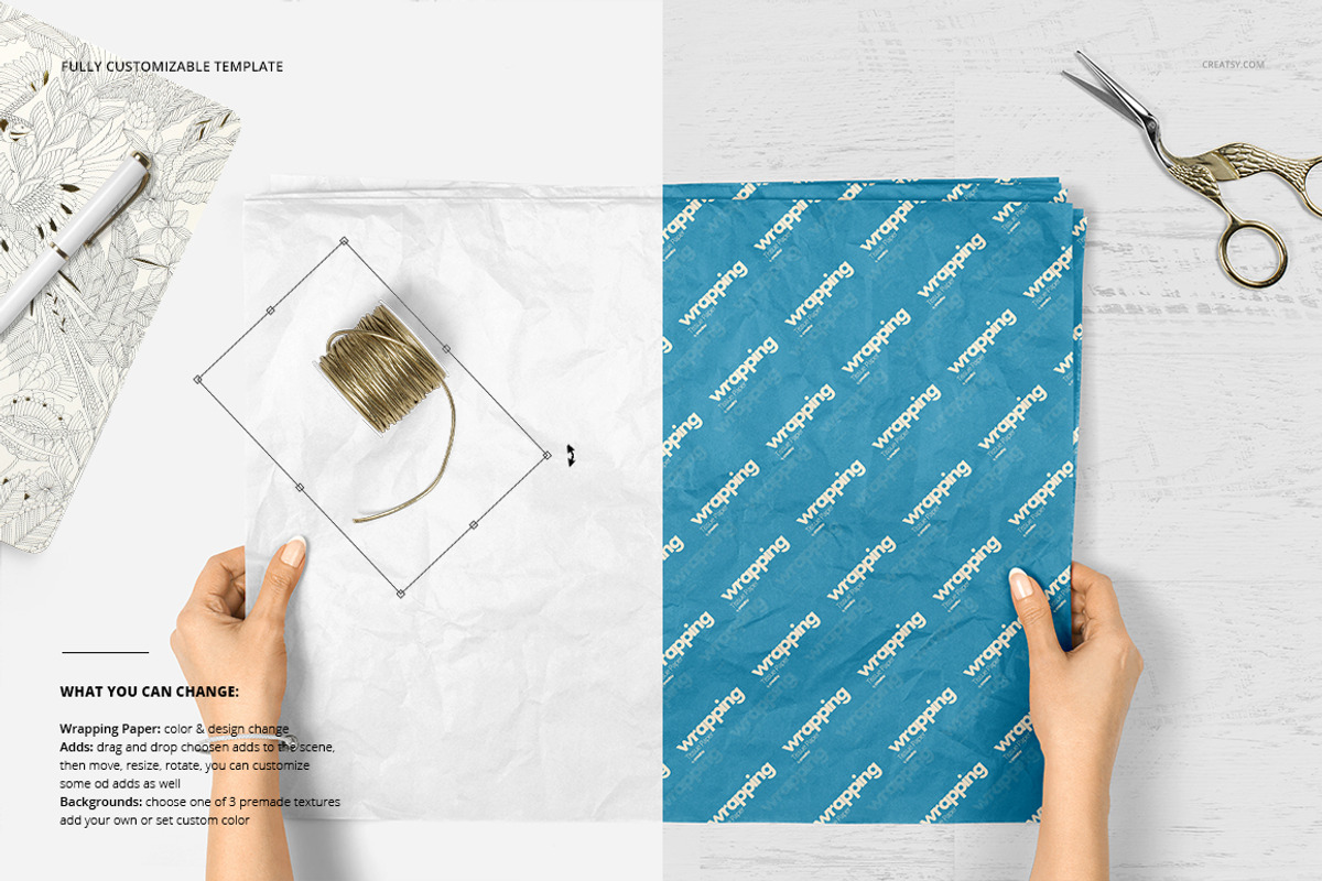 Wrapping Tissue Paper Mockup Set, a Pens & Pencil Mockup by creatsy5 (Photo 6 of 54)