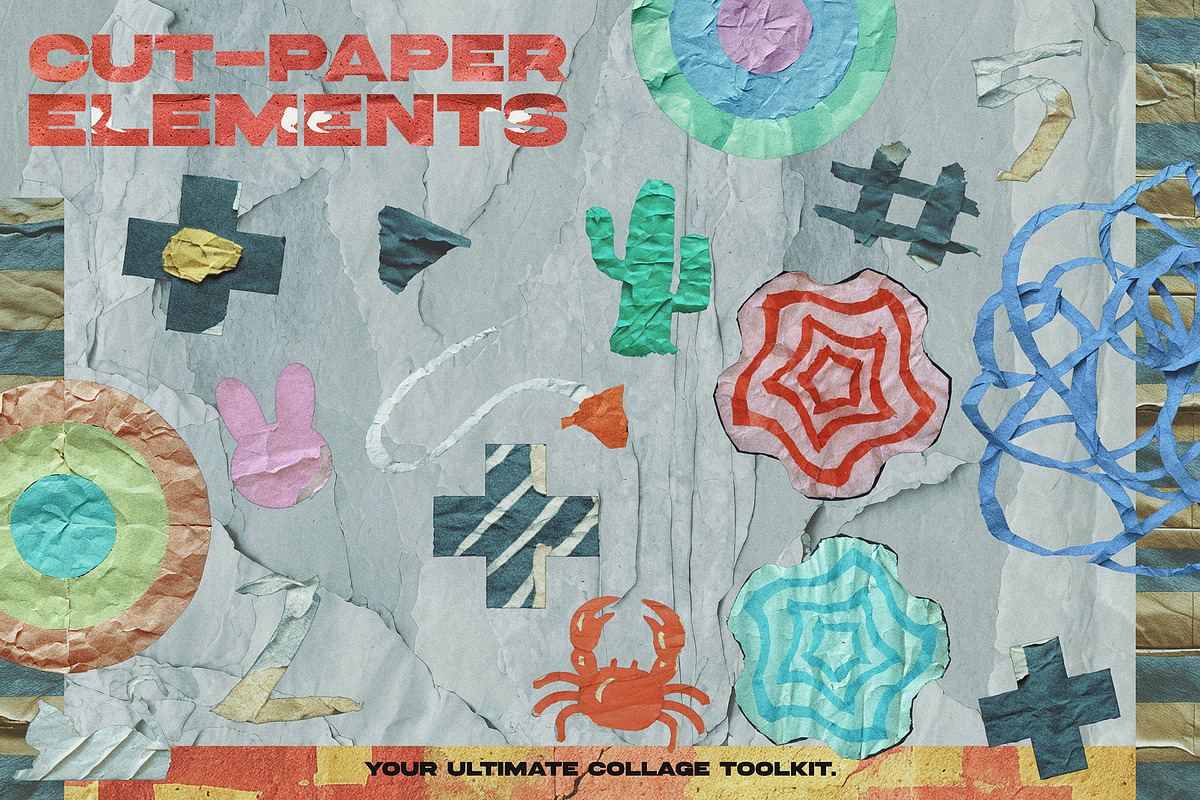 Cut‑Paper Elements: 700+ PNG Kit, an Object Graphic by Megan Aili Designs (Photo 7 of 15)