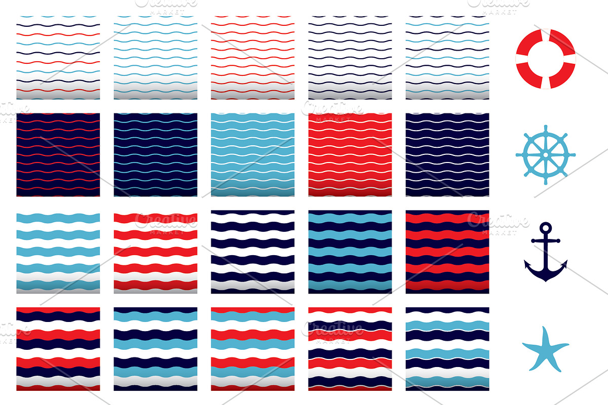 Seamless Nautical Pattern, a Pattern Graphic by The Odd Seed (Photo 9 of 9)