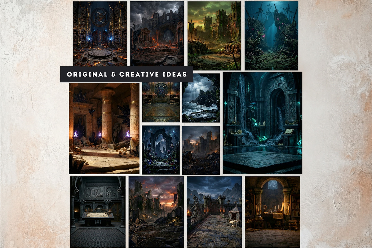 Ars Goetia Dark Fantasy Backdrop Set, a Background Graphic by ThatsDesignArt (Photo 5 of 13)
