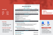 Modern ATS Resume Template in word, a Resume Template by Design_Xlab (Thumbnail 1 of 10)