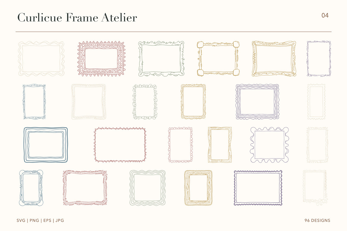 96 Hand-Drawn Frames, an Object Illustration by designvectx (Photo 5 of 7)