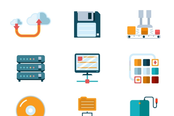 Flat Data Icons