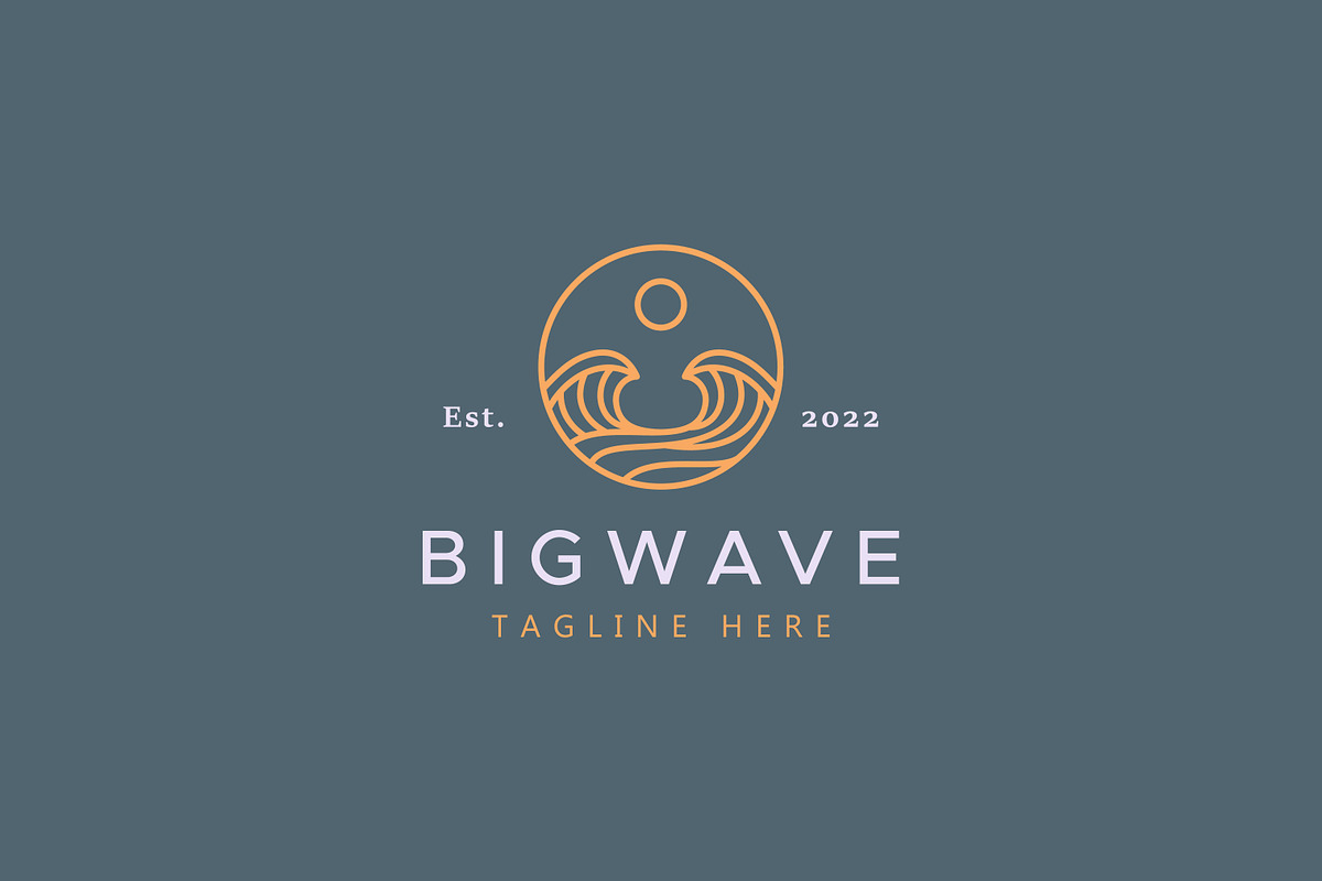 Abstract Twin Big Wave Logo, a Branding & Logo Template by Signatoro (Photo 1 of 2)