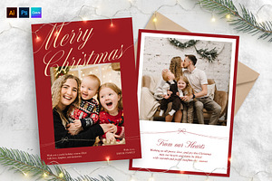 Christmas Family Greetings Card Temp