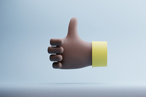 10 Bundle 3D Render Thumb Pose