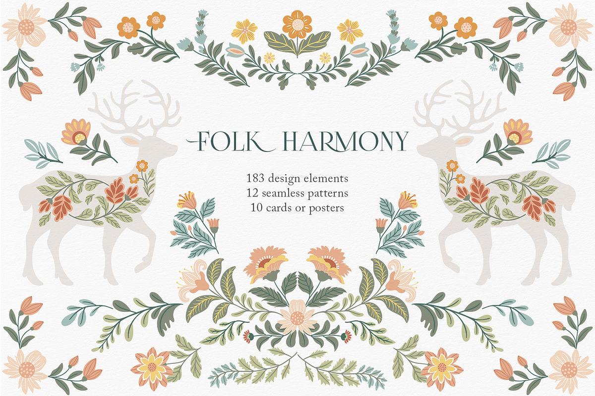 Folk Harmony, a Decorative Illustration by Jenny Quince (Photo 1 of 11)