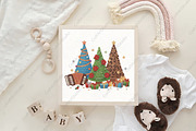 Christmas Trees Faux Yarn PNG, an Illustration by CraftArtStudio (Thumbnail 4 of 4)