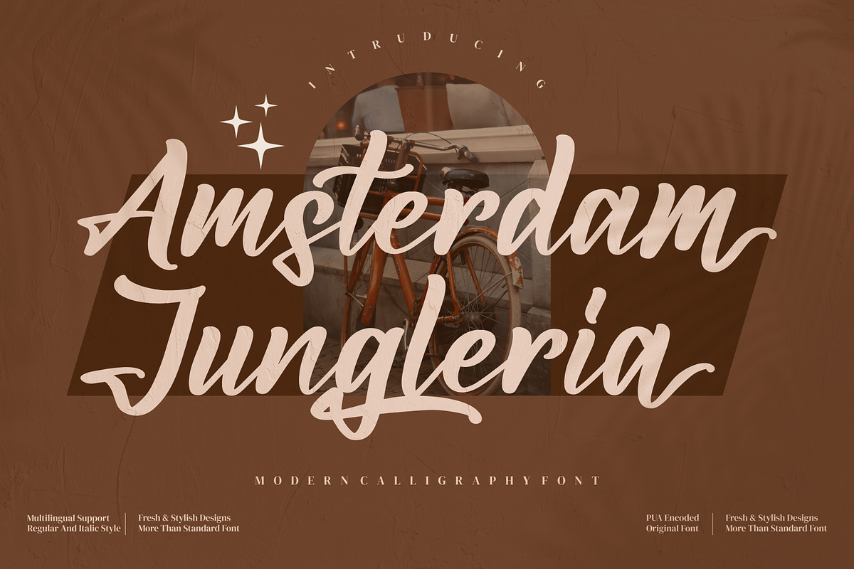 Amsaterdam Jungleria, a Script Font by Integritype Studio (Photo 1 of 10)