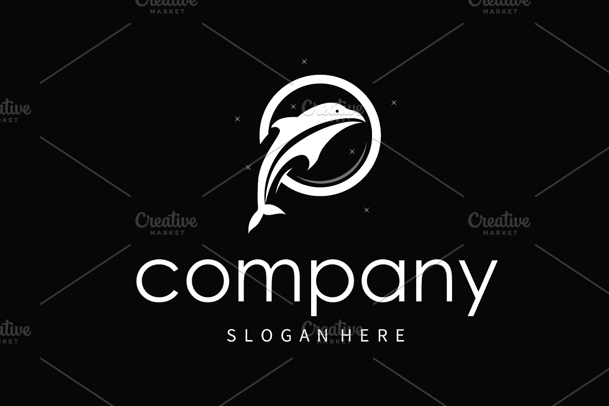 simple design animal dolphin logo, a Branding & Logo Template by Maylianaw28 (Photo 2 of 2)