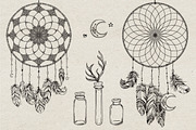 Boho Set: Dreamcatchers, a Decorative Illustration by Varvara Gorbash (Thumbnail 2 of 5)