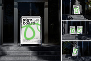 High Quality Sign Board Mockup, an Advertising Mockup by AKMAL STUDIO (Thumbnail 1 of 5)