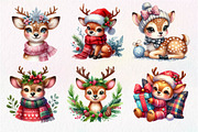 Christmas Cute Deer Sublimation, an Illustration by Dream Creation (Thumbnail 2 of 7)