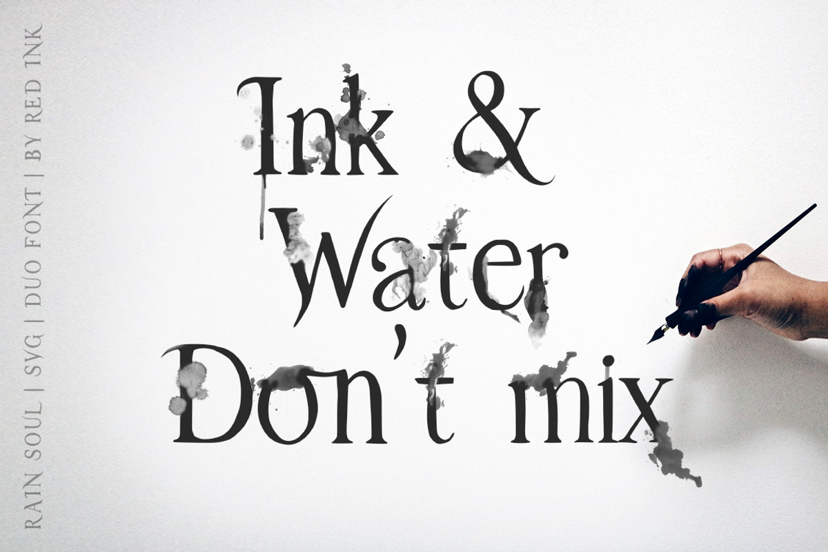 Rain Soul. SVG Font., a Sans Serif Font by Red Ink (Photo 2 of 14)