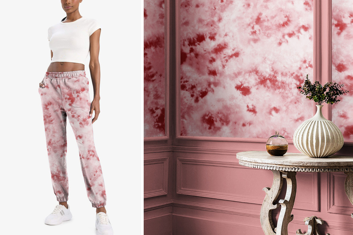 Dusty Rose Tie Dye Seamless Pattern, a Texture Graphic by Gullenda (Photo 6 of 6)