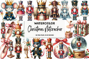Christmas Nutcracker Clipart, an Illustration by DreamArtGraphic