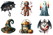VIntage Hallloween Stickers Bundle, a Seasonal Illustration by DreamArtGraphic (Thumbnail 3 of 5)