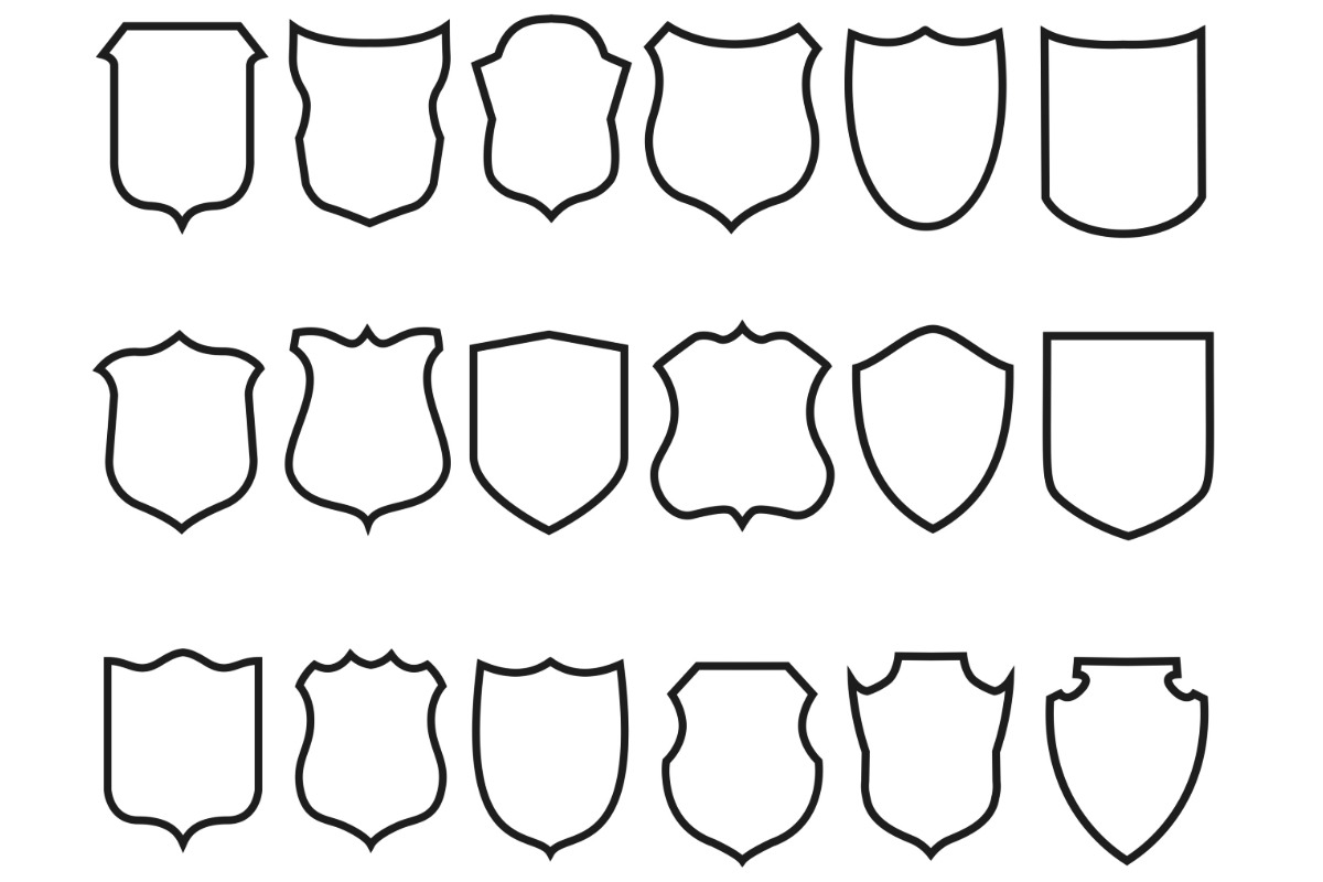 Shields Set 1 Procreate Brush Stamps, a Brush Add-On by Disasterology Ink (Photo 6 of 10)
