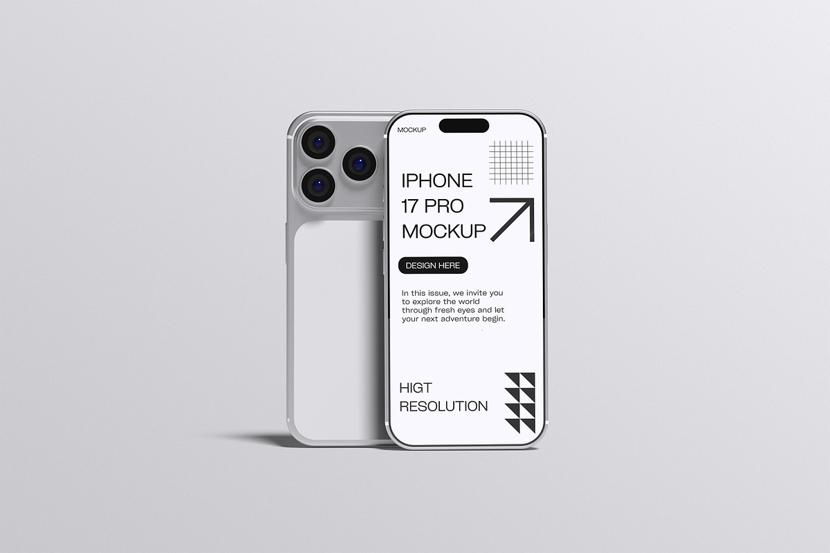 Iphone 17 Pro Mockup, an iPhone Mockup by Afif_studio (Photo 3 of 5)