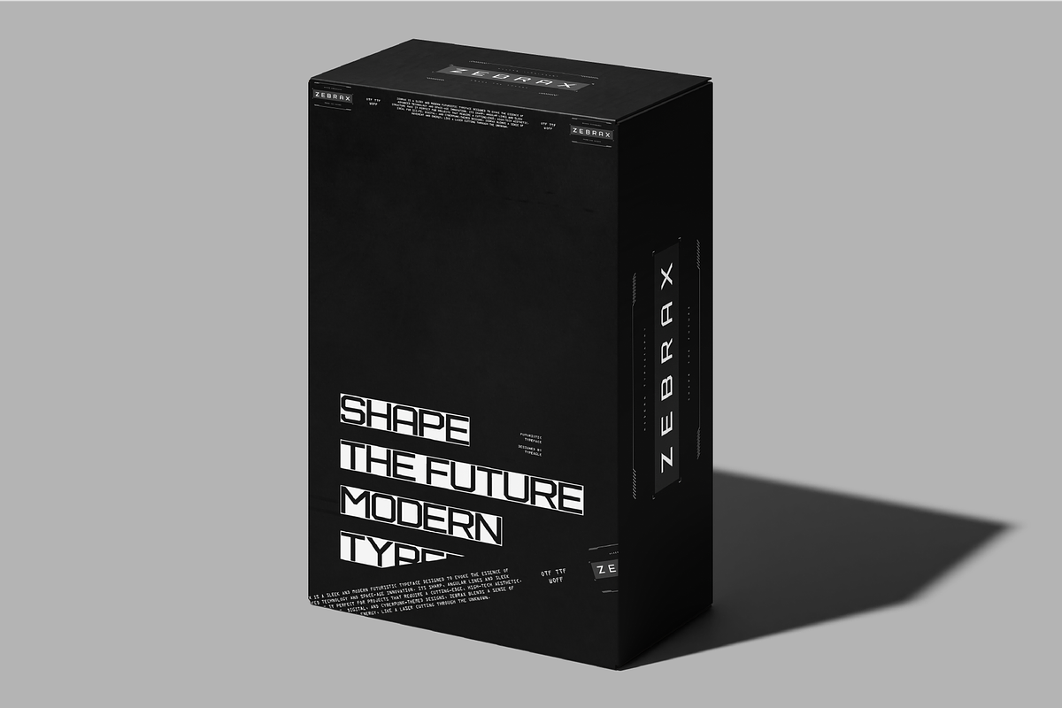 Zebrax - Futuristic Display Font, a Sans Serif Font by Typeagle (Photo 9 of 10)